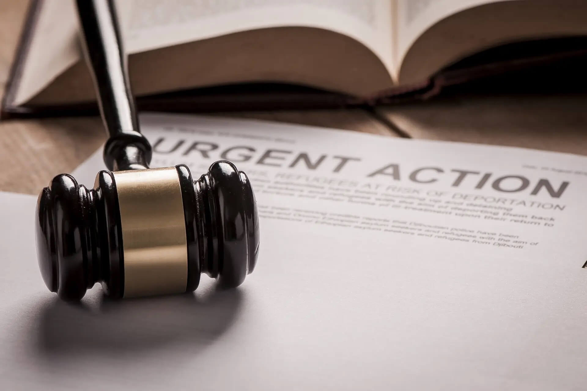 bail paperwork and gavel